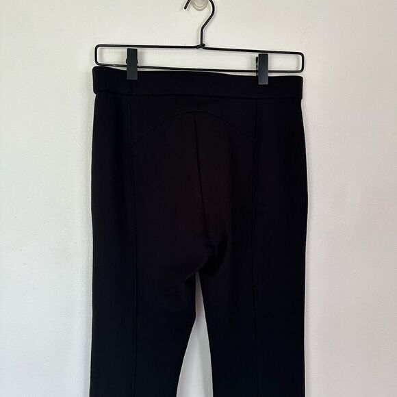 Tory Burch Ponte Flare Cropped Length Pant with Gold Tone Raised Logo Buttons - Picture 10 of 14